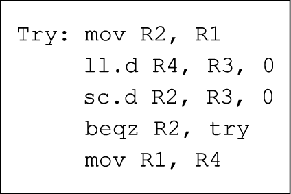 用LL/SC指令对实现原子交换操作